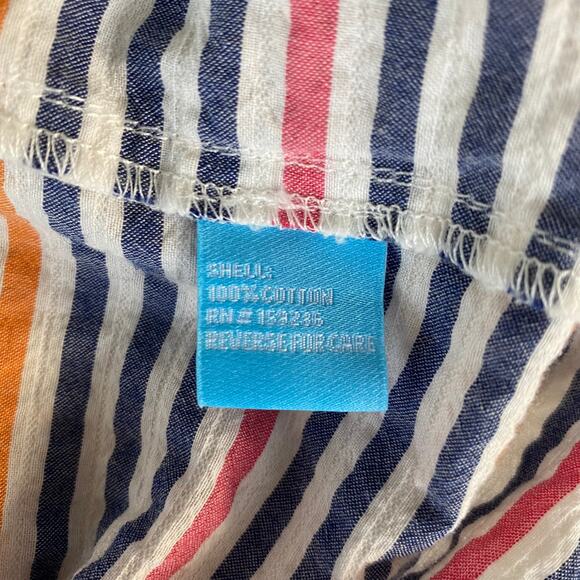 J. McLaughlin Fallon Stripe Collared Curved Hem Pullover Shirt - Picture 5 of 5